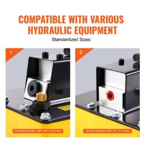 10,000psi air hydraulic pump, 0.61 gal reservoir, npt 3/8 in oil outlet, npt 1/4 in inlet, plastic air hydraulic pump with remote control actuator, for automobile frame machine & hydraulic press