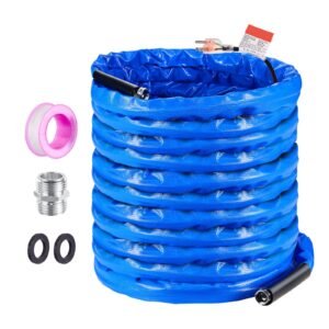 100ft Heated Water Hose for RV, Heated Drinking Water Hose with Corrugated Cover Antifreeze to -45 Fahrenheit , Automatic Self-regulating, 5/8" I.D. with 3/4" GHT Adapter, Lead and BPA Free
