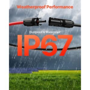 100ft solar panel extension cable 10awg waterproof pv 6mm² cable black