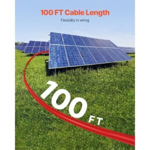 100ft solar panel extension cable 10awg waterproof pv 6mm² cable red