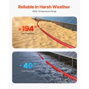 100ft solar panel extension cable 10awg waterproof pv 6mm² cable red