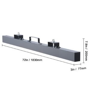 105lbs hanging magnetic sweeper pickup tool, nail hang type magnetic forklift sweeper, industrial grade magnets steel material hunting accessories for picking up bolts nails iron chips metals
