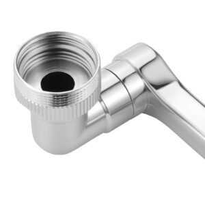1080° swivel faucet extender, 2 sprayer modes sink water faucet aerator extension, kitchen bathroom rotatable spray attachment with brass robotic arm, rotating splash filter wash hand/hair/face