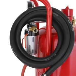 10gal/40l sandblaster equipped with nozzle shut off valve pressure gauge ceramic nozzle 2.5m hose filling funnel watertrap 6" rubber wheels grit power sand blasters portable sandblasting equipm