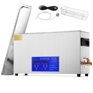 10l ultrasonic gun cleaner, 300w professional ultra sonic cleaning machine with timer & heater, 40khz digital ultrasonic cleaner with basket for gun parts, bullets, military supplies
