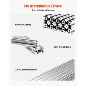 10pcs 2020 aluminum extrusion profile, 39.37 inch 1000 mm, t slot european standard anodized linear rail, high strength extruded aluminum rail, for 3d printer parts and cnc diy workbench, silver
