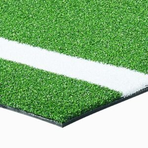 10x3.8 ft baseball softball hitting batting mat, indoor/outdoor anti slip anti fade softball mat, lined & foam backing training aid with tightening rope, portable practice mats, green