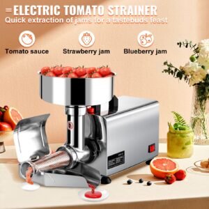 110v electric tomato strainer 370w commercial grade tomato milling machine stainless steel tomato press and strainer 90 160 kg/h pure copper motor food strainer and sauce maker