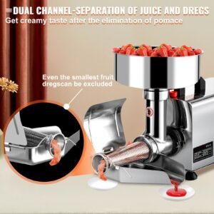 110v electric tomato strainer 370w commercial grade tomato milling machine stainless steel tomato press and strainer 90 160 kg/h pure copper motor food strainer and sauce maker