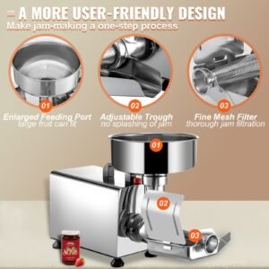 110v electric tomato strainer 370w commercial grade tomato milling machine stainless steel tomato press and strainer 90 160 kg/h pure copper motor food strainer and sauce maker