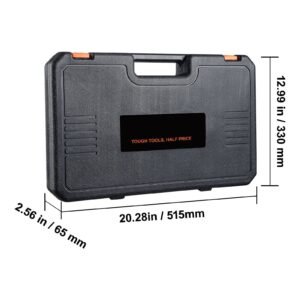 1/2" drive deep impact socket set, 34pcs socket set metric (8 36mm) 6 point cr mo alloy steel for auto repair, rugged construction, includes heavy duty storage case