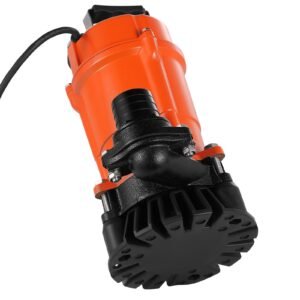1/2 hp submersible trash pump, 2000 gph, 120v cast iron submersible sump sewage pump with 2 in discharge, 39 ft max lift, drain dirty clean water, for pools, garden, pond, basement, flooded area