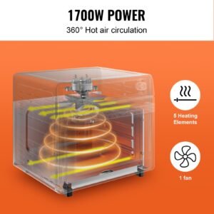 12 in 1 air fryer toaster oven, 25l convection oven, 1700w stainless steel toaster ovens countertop combo with grill, pizza pan, gloves, 12 slices toast, 12 inch pizza, home and commercial use