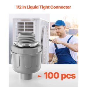 1/2 in 100 pcs liquid tight connector non metallic conduit fitting connector