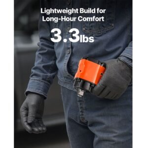 1/2 inch air impact wrench, up to 738 ft lbs nut busting torque, stubby size & lightweight pneumatic impact gun for auto repairs and maintenance