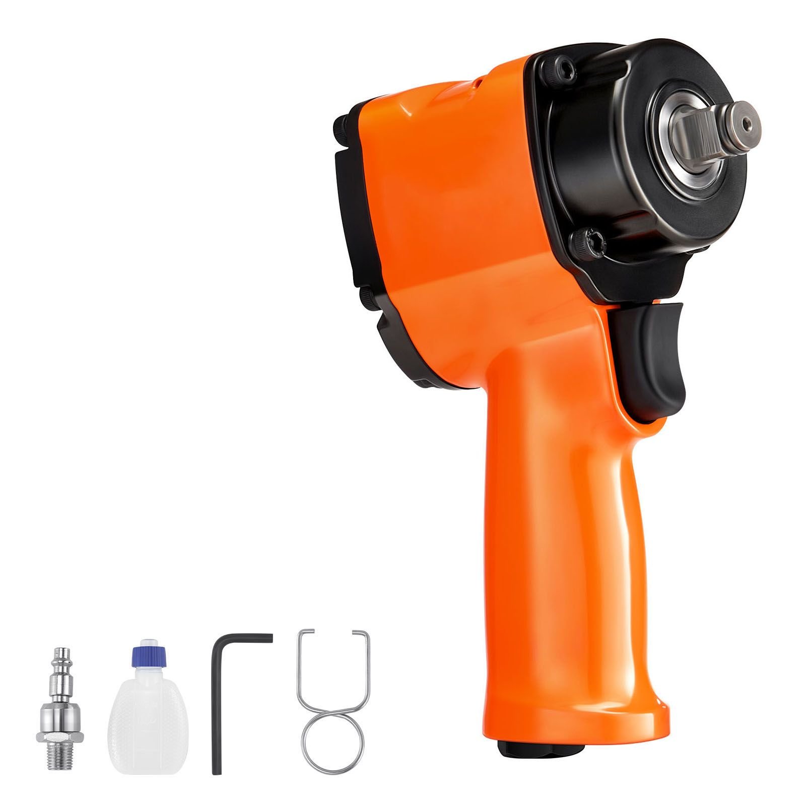 1/2 inch air impact wrench, up to 738 ft lbs nut busting torque, stubby size & lightweight pneumatic impact gun for auto repairs and maintenance