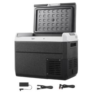 12 Volt Car Refrigerator, 31.7QT/30L Car Fridge, Portable Electric Cooler with -4-68 F Adjustable Temperature, 12/24V DC and 100- 240V AC Compressor Freezer for Outdoor, Camping, Travel, RV