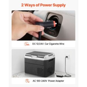 12 volt car refrigerator, 31.7qt/30l car fridge, portable electric cooler with 4 68 f adjustable temperature, 12/24v dc and 100 240v ac compressor freezer for outdoor, camping, travel, rv