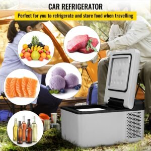 12 Volt Refrigerator 10 Qt, Portable Mini Freezer -4 to 68 F with APP Control Car Compressor Fridge Cooler 12V/24V DC and 110-220V AC For Camping, Road Trip, Travel, Outdoor and Home