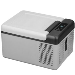 12 volt refrigerator 10 qt, portable mini freezer 4 to 68 f with app control car compressor fridge cooler 12v/24v dc and 110 220v ac for camping, road trip, travel, outdoor and home
