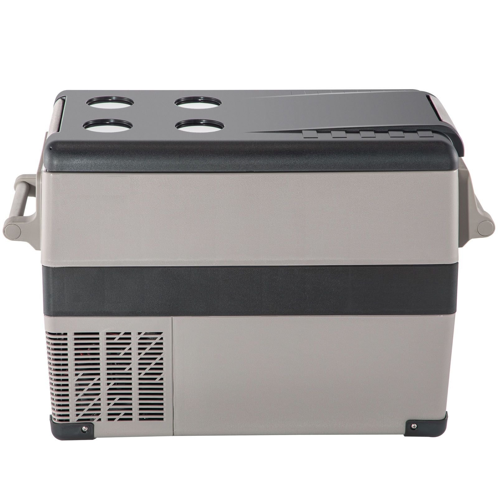12 volt refrigerator, 48 quart (45l) fast cooling portable freezer with app control ( 4~68fahrenheit), car fridge with 12/24v dc & 110 240v ac for travel, truck, camping and home use, black