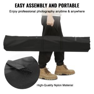 12 x 10 ft heavy duty backdrop stand, height adjustable photography backdrop stand, background support system with 6 clamps and a carry bag, for party, wedding, display, photo