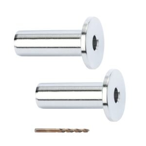 121 Pack T316 Stainless Steel Protector Sleeves for 1/8" Wire Rope Cable Railing, DIY Balustrade T316 Marine Grade, Come with A Free Drill Bit, Silver
