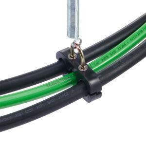 12ft semi truck air lines kit with 2pcs glad hands, 3 in 1 air hoses & 7 way abs electric power line, with 2pcs gladhand handles, 4pcs seals and tender spring kit for semi truck trailer tractor