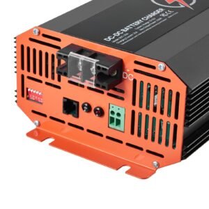 12v 20a dc to dc battery charger, 250w, on board battery charger for lead acid, lithium, agm, gel, and flooded batteries, smart multi stage charging, for rvs, commercial vehicles, boats, yachts