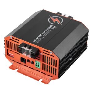 12v 20a dc to dc battery charger, 250w, on board battery charger for lead acid, lithium, agm, gel, and flooded batteries, smart multi stage charging, for rvs, commercial vehicles, boats, yachts