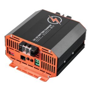 12v 30a dc to dc battery charger, 375w, on board battery charger for lead acid, lithium, agm, gel, and flooded batteries, smart multi stage charging, for rvs, commercial vehicles, boats, yachts