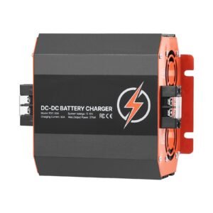 12v 30a dc to dc battery charger, 375w, on board battery charger for lead acid, lithium, agm, gel, and flooded batteries, smart multi stage charging, for rvs, commercial vehicles, boats, yachts