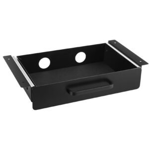 13" wide under desk drawer slide out, under desk mounted pull out drawer attachment, hidden desktop storage organizer, under table pencil drawer for office home sit stand workstation, 15x9x3 in