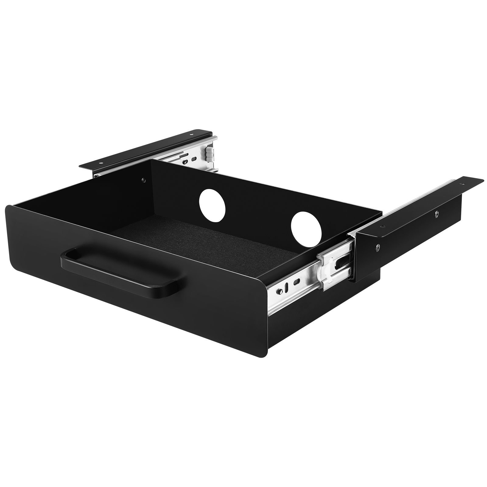 13" wide under desk drawer slide out, under desk mounted pull out drawer attachment, hidden desktop storage organizer, under table pencil drawer for office home sit stand workstation, 15x9x3 in