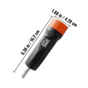 1/4" drive torque screwdriver wrench set | 10 70 in lbs torque adjustment range | 1 in lb increment torque screwdriver | driver bits set with view window, 12 bits & case, magnetic function