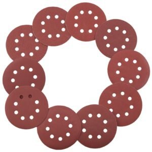 150 pcs 5 inch sanding discs set, 8 hole round hook and loop sandpaper for orbital sander, 10 grits include 60, 80, 100, 120, 150,180, 240, 320, 400, 600 grit, for metal, wood, car sanding