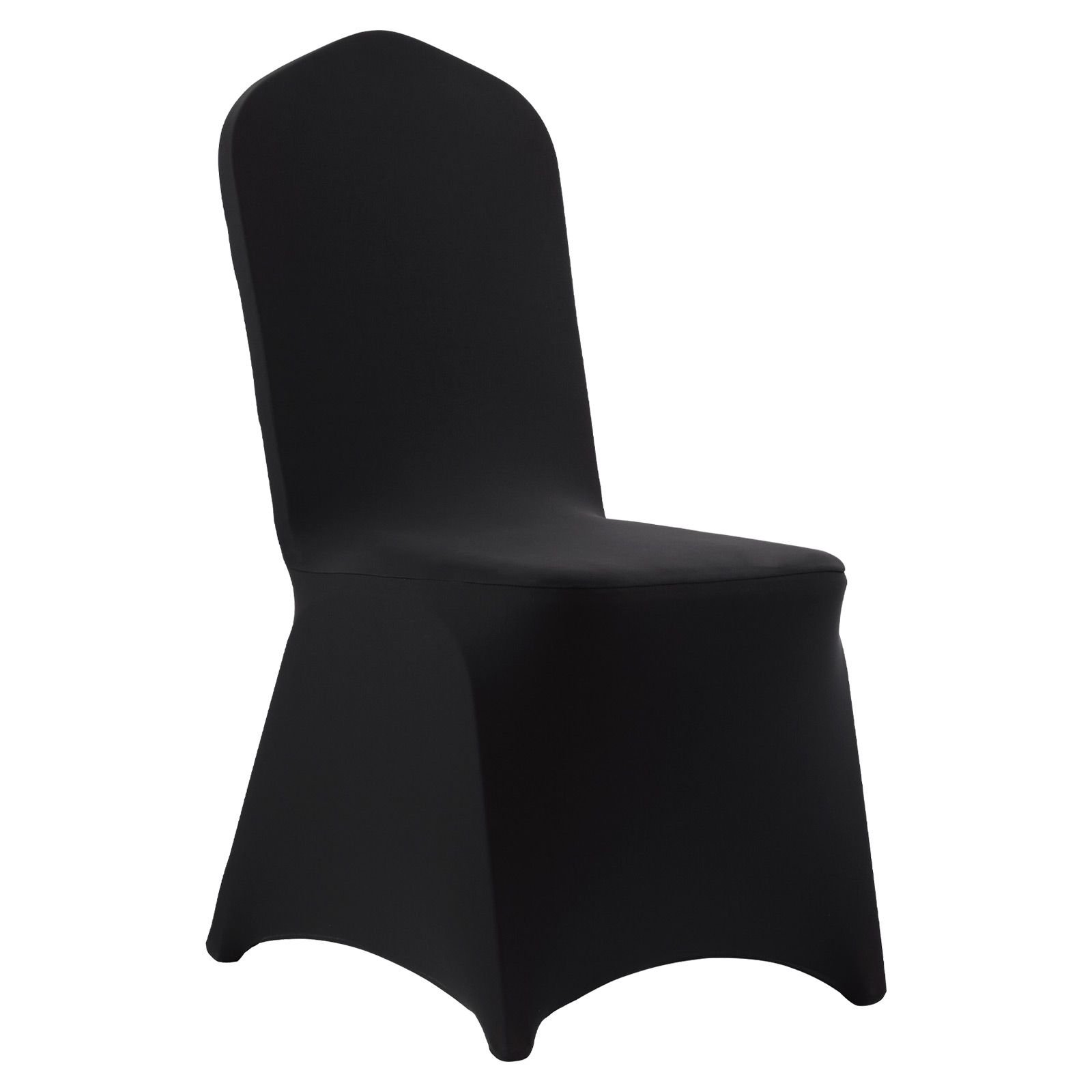 150 pcs black chair covers, polyester spandex chair cover, stretch slipcovers for wedding party dining banquet flat front chair covers, fits chair measures up to 20.08 x 17.72 x 37.4 inch