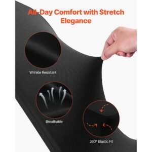 150 pcs black chair covers, polyester spandex chair cover, stretch slipcovers for wedding party dining banquet flat front chair covers, fits chair measures up to 20.08 x 17.72 x 37.4 inch