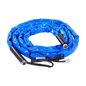 15ft heated water hose for rv, heated drinking water hose with corrugated cover antifreeze to 45 fahrenheit , automatic self regulating, 5/8" i.d. with 3/4" ght adapter, lead and bpa free