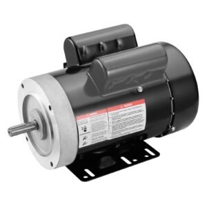 1.5hp electric motor 3450 rpm, ac 115v/230v, 56c frame, air compressor motor single phase, 5/8" keyed shaft, cw/ccw rotation for agricultural machinery and general equipment