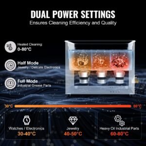 15l ultra sonic cleaner, 360w digital ultrasonic cleaning machine with gentle mode & upgraded degassing, 40khz industrial ultrasound cleaner with heater & timer for retainer, jewelry, tools