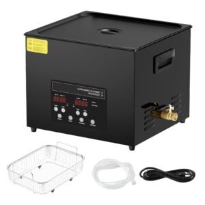 15L Ultra Sonic Cleaner, 360W Digital Ultrasonic Cleaning Machine with Gentle Mode & Upgraded Degassing, 40kHz Industrial Ultrasound Cleaner with Heater & Timer for Retainer, Jewelry, Tools