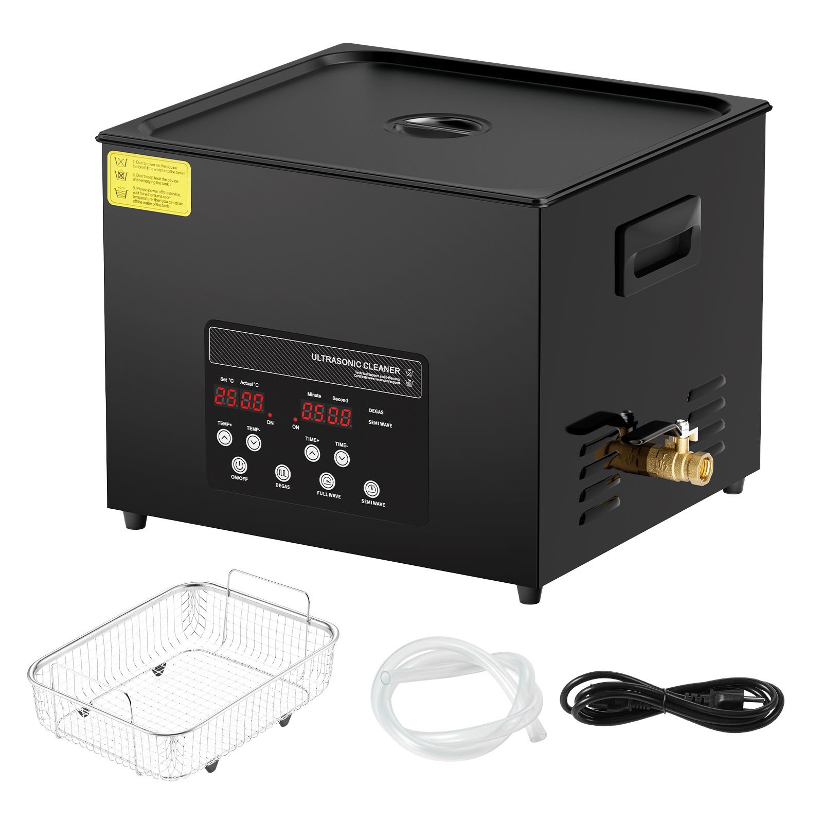 15l ultra sonic cleaner, 360w digital ultrasonic cleaning machine with gentle mode & upgraded degassing, 40khz industrial ultrasound cleaner with heater & timer for retainer, jewelry, tools
