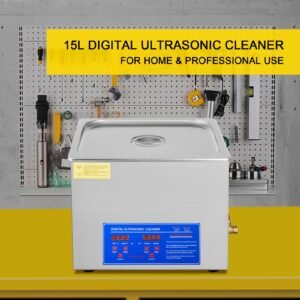 15l ultrasonic cleaner with digital timer&heater professional ultrasonic cleaner 40khz advanced ultrasonic cleaner 110v for wrench screwdriver repairing tools industrial parts mental cleaning