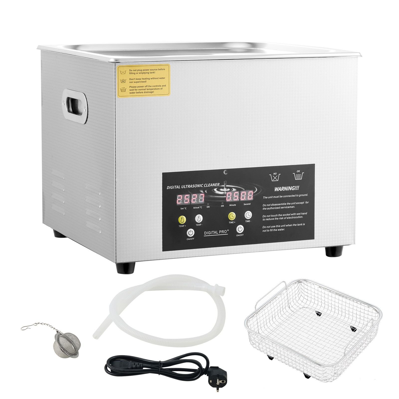 15l upgraded ultrasonic cleaner (600w heater,360w ultrasonic) professional digital lab ultrasonic parts cleaner with heater timer for glass dental instruments cleaning