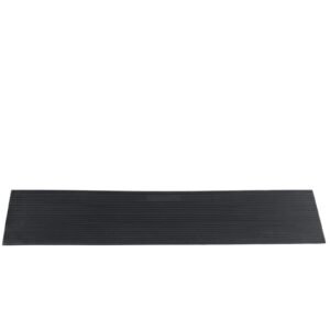 1.6" rise cuttable threshold ramp for sweeping robot, 35.4" wide natural rubber wheelchair ramp, non slip solid rubber ramp with double sided tape for doorways, driveways, bathroom, smooth tile