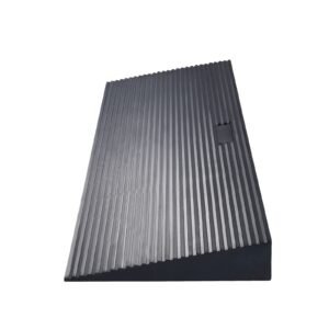 1.6" rise cuttable threshold ramp for sweeping robot, 35.4" wide natural rubber wheelchair ramp, non slip solid rubber ramp with double sided tape for doorways, driveways, bathroom, smooth tile