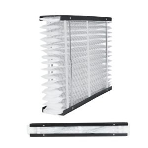 16 x 28 x 4 furnace filter, merv 11 hvac ac filters,12 month electrostatic pleated air conditioner filters, 2 pack (actual size: 16.34 x 27.76 x 3.98 inch) for capturing dust, smog, pet dander