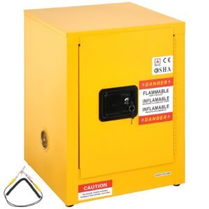16.9" x 16.9" x 22" Flammable Cabinet Galvanized Steel, Safety Cabinet, Adjustable Shelf Flammable Storage Cabinet, for Commercial Industrial and Home Use