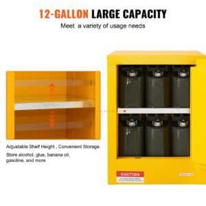 16.9" x 16.9" x 22" flammable cabinet galvanized steel, safety cabinet, adjustable shelf flammable storage cabinet, for commercial industrial and home use